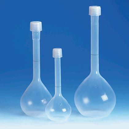 BrandTech PFA Volumetric Flasks with screw caps