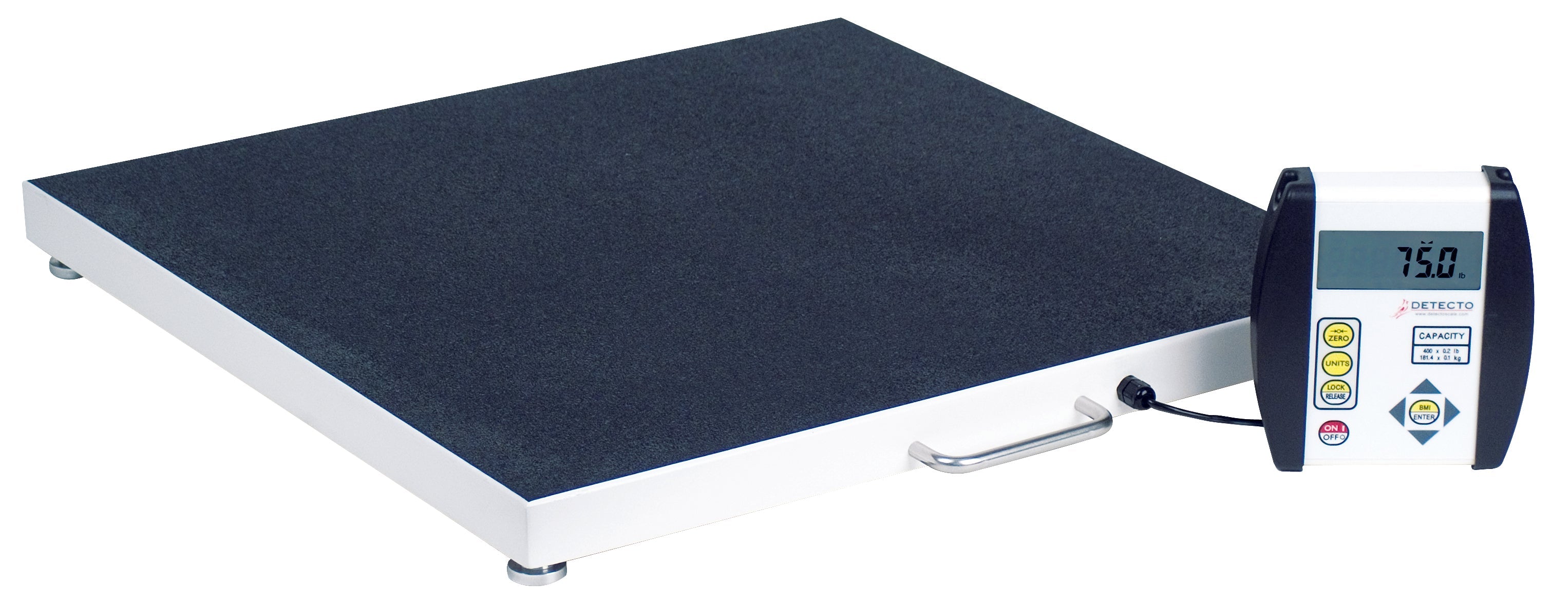 Detecto 6800 Bariatric Scale, Digital, Portable, 1000 lb x .2 lb / 450kg x .1 kg, 24" x 24" Platform