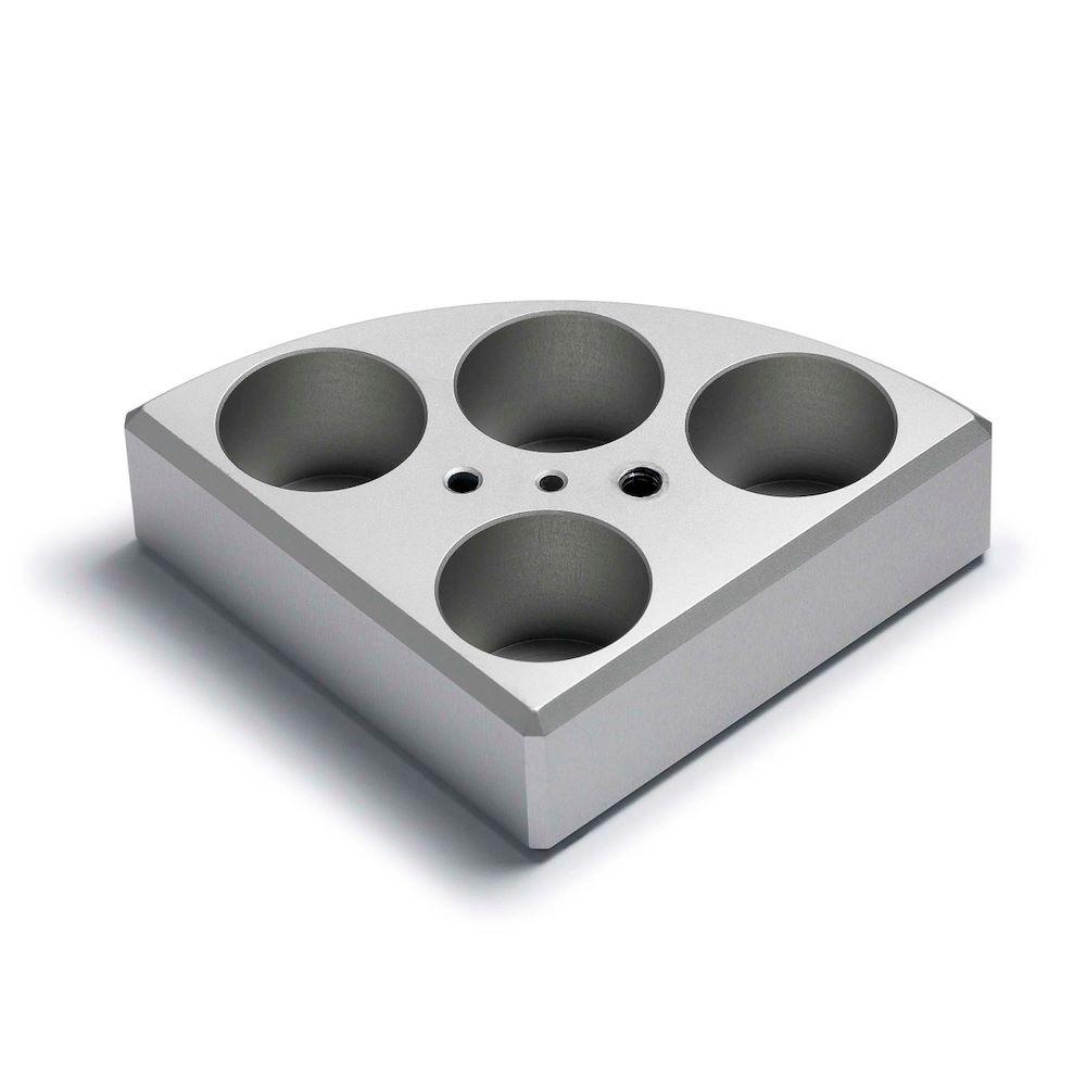 Velp Scientifica A00000326 Heating Magnetic Stirrers Multi Aluminum Block, 4 Positions, Ã˜28 x h 24 mm