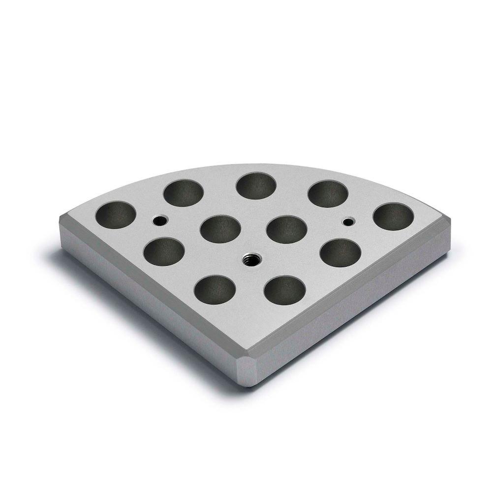 Velp Scientifica A00000337 Heating Magnetic Stirrers Multi Aluminum Block, 11 Positions, Ã˜12 x h 14 mm