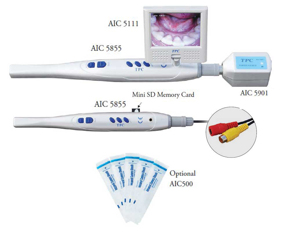 TPC Dental AIC 5855-PKG Mini SD Card Camera System (Both Corded and Cordless)