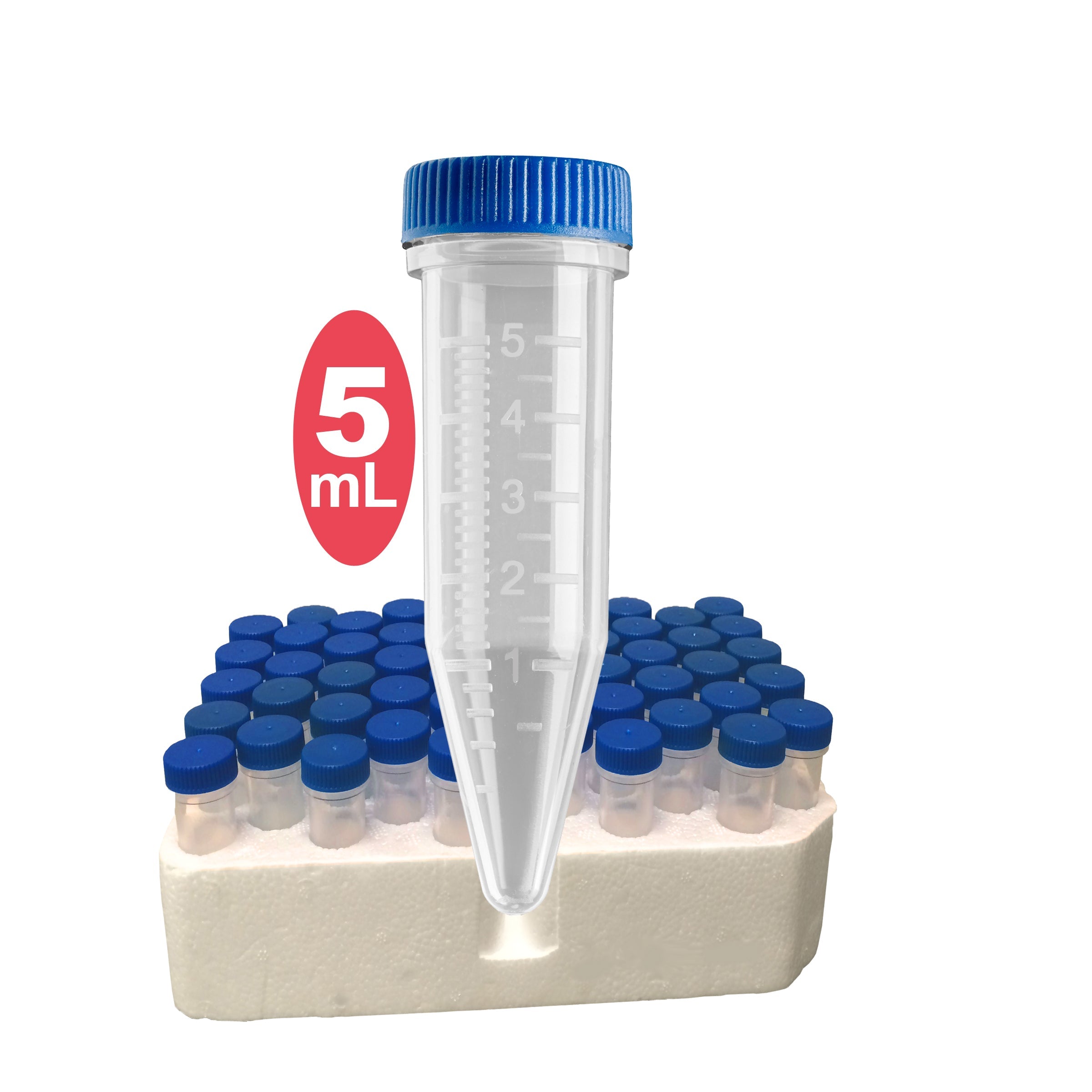 MTC Bio C2540, 5ml Screw-Cap MacroTube, Sterile, with Attached Screw Caps in Foam Racks, 500/cs