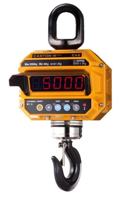 CAS CAST3-PLUS(100K), 100,000 x 20 lbs, Caston III Plus Crane Scale, Bluetooth Capable with 2 Year Warranty