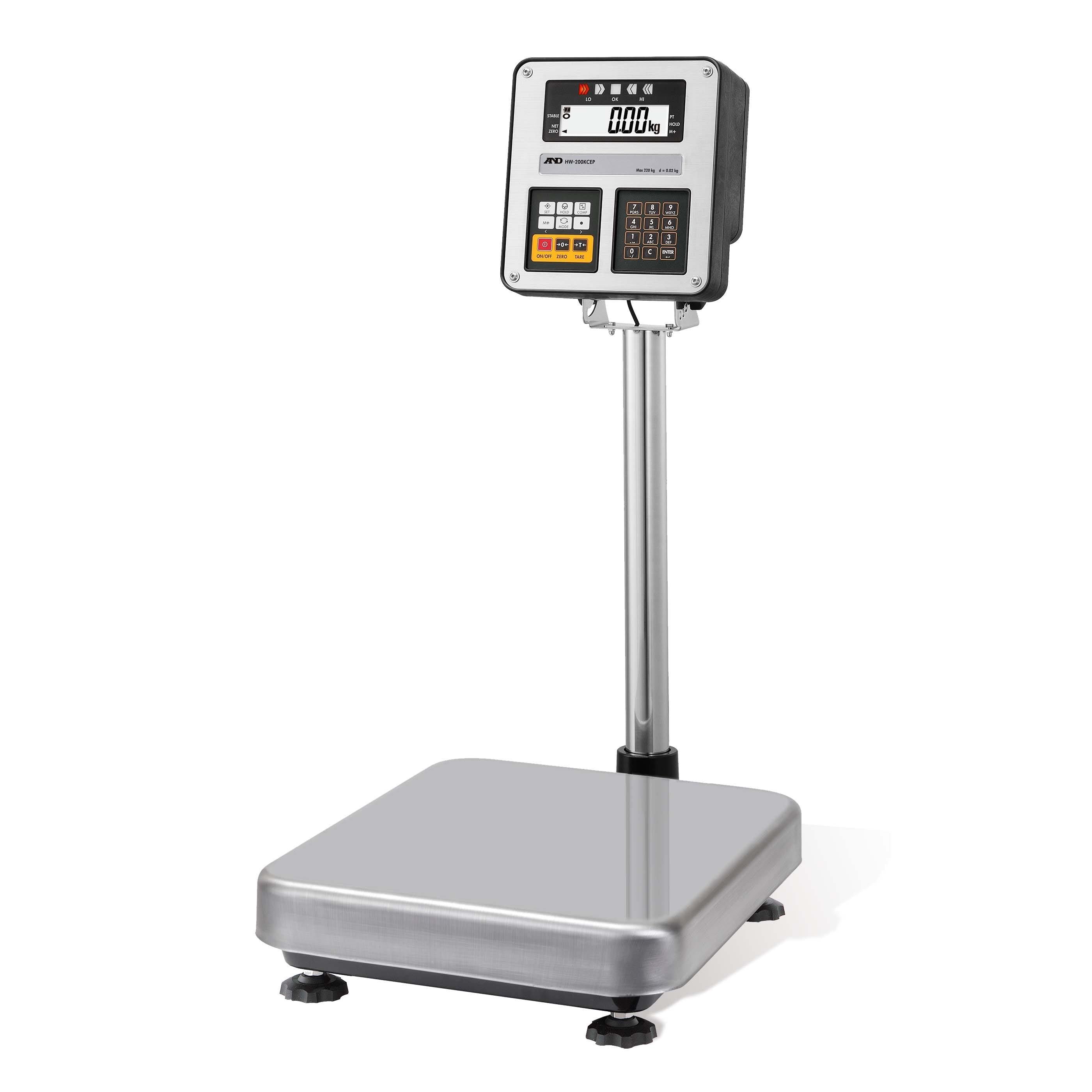 A&D HW-100KCEP Intrinsically Safe Bench Scales, 200 lb x 0.02 lb / 100 kg x 0.01 kg