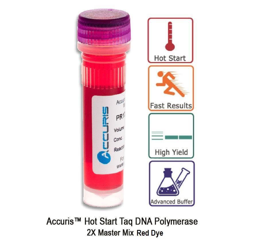 Accuris PR1001-HSR-S Hot Start Taq Master Mix Red Dye, 2X Conc., Sample, 5 Reactions